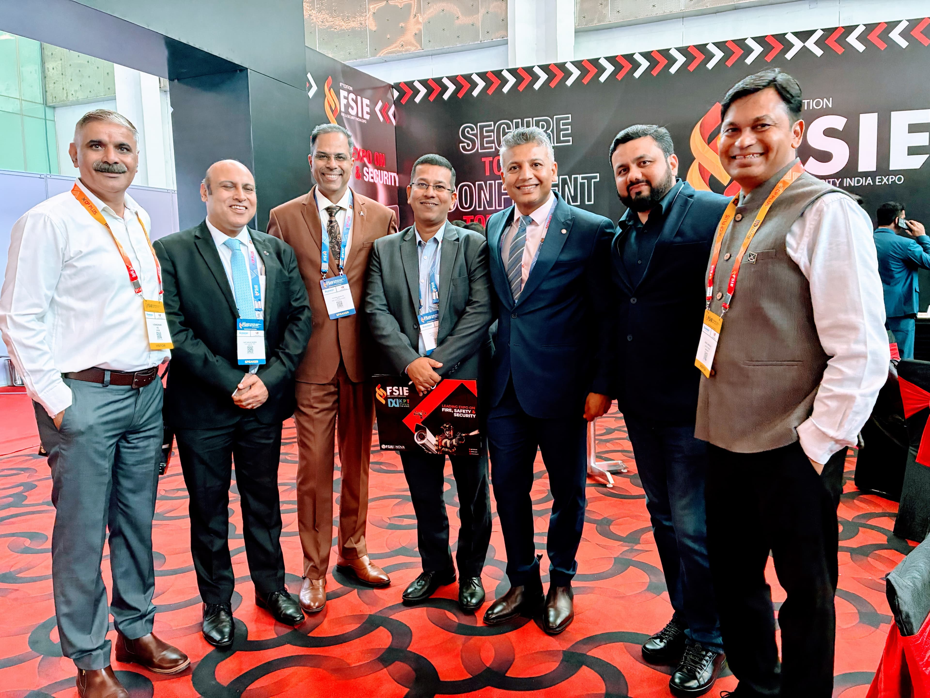 Captain Uday K. Shriwas with a group of professionals at an expo event