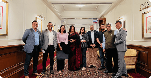 Group photo of conclave participants on stage