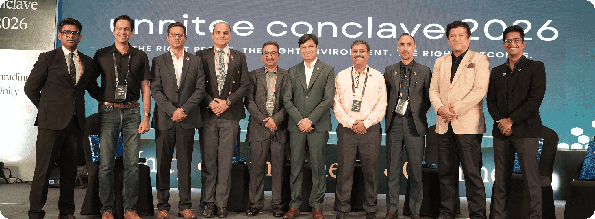 Group of conclave participants at a business opportunities event