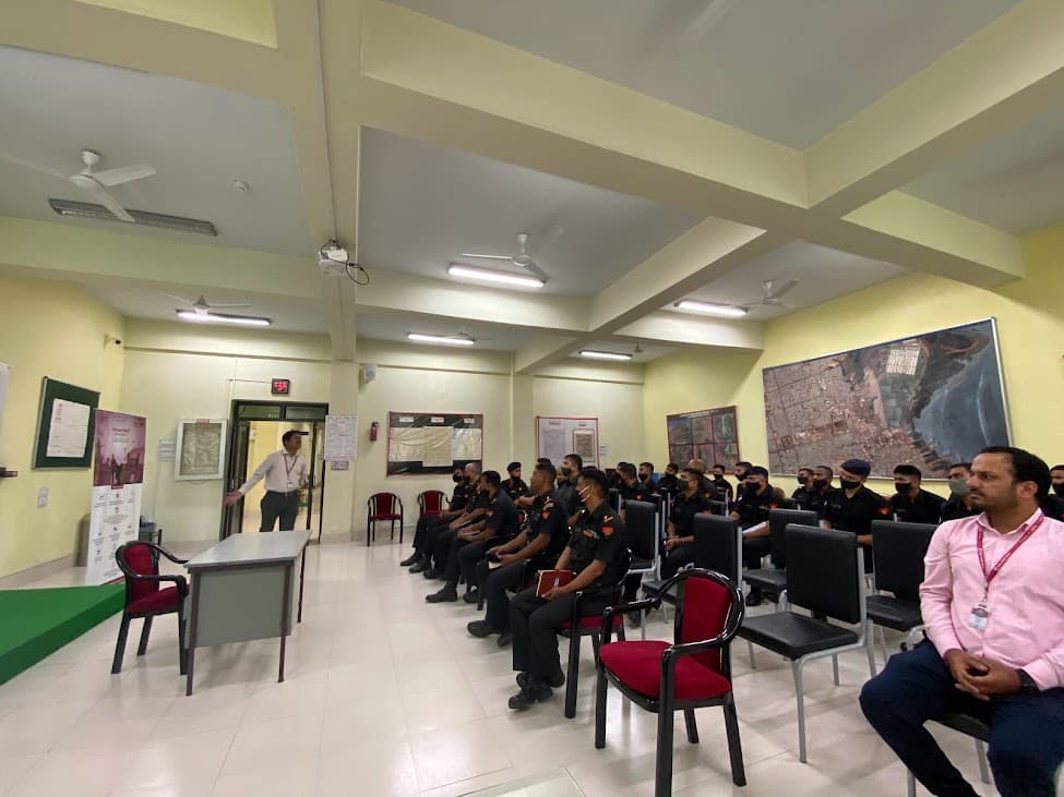 Security forces personnel attending a financial awareness session